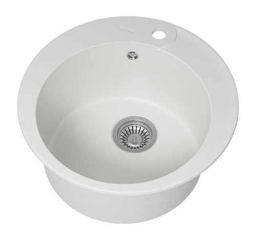 Кухонная мойка Misty Artemida ART-51-03 51х51 цвет белый - фото 3