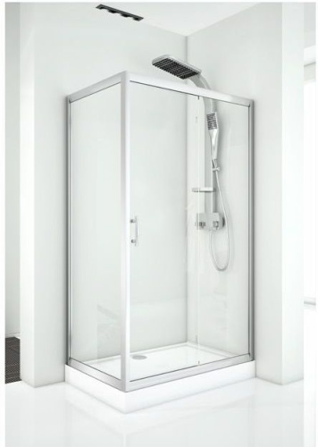 Душевой уголок Aquanet 00168419 150х80 стекло прозрачное профиль хром глянцевый без поддона - фото 4