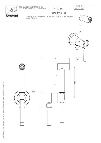 Гигиенический душ со смесителем Graffio Stella KSPAT101-07BIO белый - фото 3