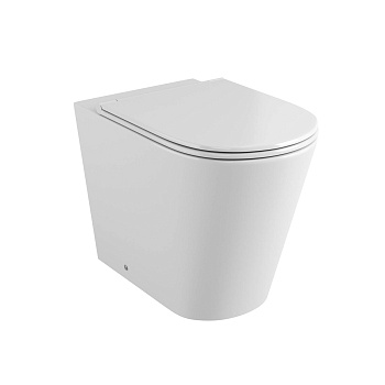 Унитаз приставной Grossman Санфаянс GR-PR4450S белый глянцевый с сиденьем микролифт безободковый каскадный смыв