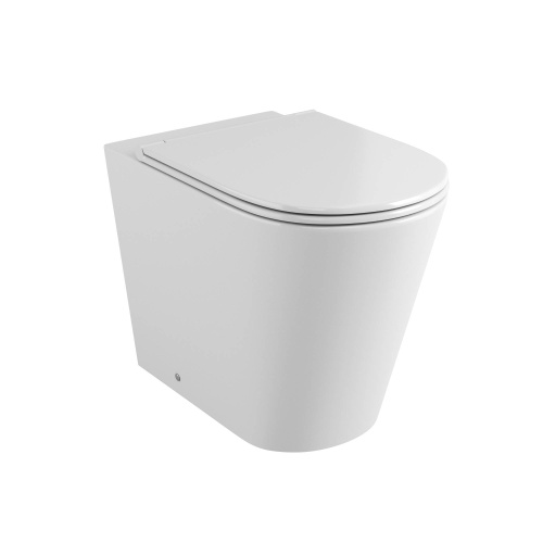 Унитаз приставной Grossman Санфаянс GR-PR4450S белый глянцевый с сиденьем микролифт безободковый каскадный смыв