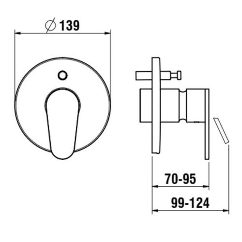 Смеситель для душа Laufen The New Classic HF900589100000 встраиваемый в стену хром - фото 2