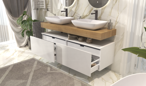 Столешница Velvex UNIT st.UNI.160-67 160х50х11 подвесная цвет дуб французский - фото 3