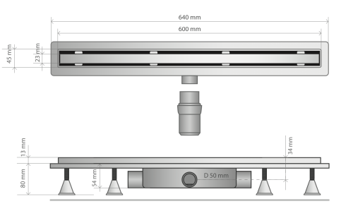 Душевой лоток OMP Tea Basicflow 4943.803.8 - фото 2