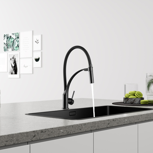 Смеситель для кухни LeMark Soul LM6007BL на мойку черный - фото 2