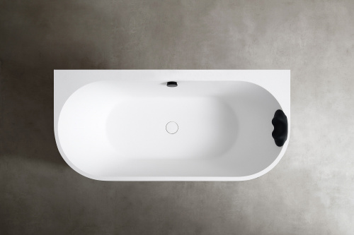 Ванна из искусственного камня Abber Leipzig AM9916BW 170х80 пристенная овальная с каркасом - фото 4