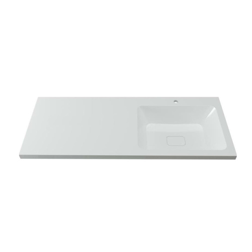 Раковина из искусственного камня Orange Sistema ST-110RAR 110х48 над стиральной машиной цвет белый - фото 2