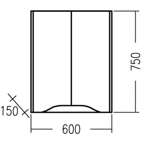 Шкаф СанТа Сатурн 700373 60х15х75 подвесной цвет белый/дуб австрийский - фото 4