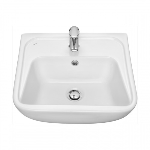 Раковина из сантехнического фарфора Santek Лонги 1WH501753 42х46 подвесная цвет белый 1 отверстие под смеситель - фото 2