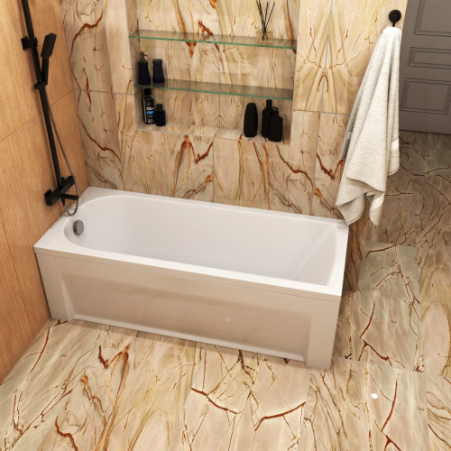 Ванна акриловая Timo MIKA MIKA1570 150х70 пристенная прямоугольная без каркаса - фото 5