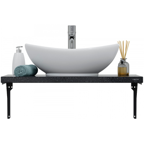 Столешница СанТа 900146 81х45 подвесная цвет млечный путь - фото 4