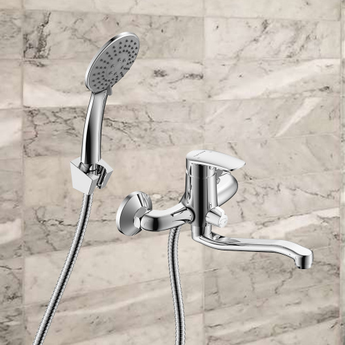 Смеситель для ванны WesnaArt Ocean OCE12-321 настенный хром - фото 3