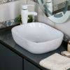 Раковина из сантехнического фарфора Melana 78104-805 50х40 накладная цвет белый без отверстий под смеситель