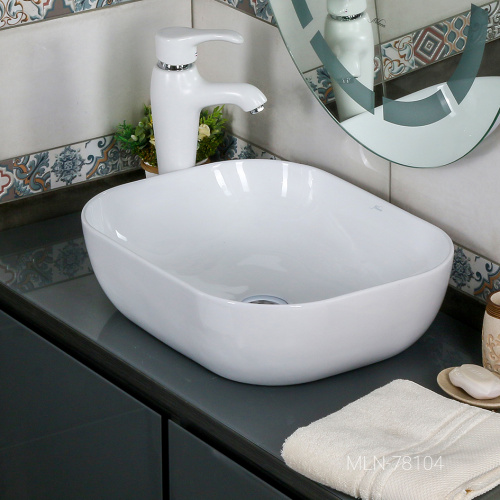 Раковина из сантехнического фарфора Melana 78104-805 51х40 накладная цвет белый без отверстий под смеситель - фото 4