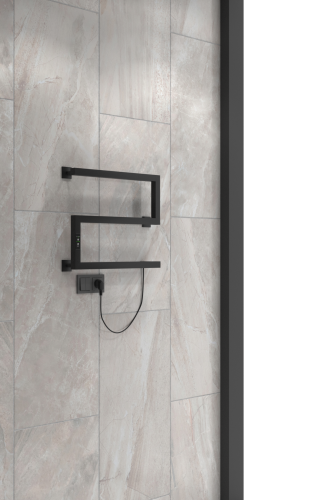 Полотенцесушитель Indigo Sparta DGS40-50BRRt 50х43 электрический черный муар - фото 5