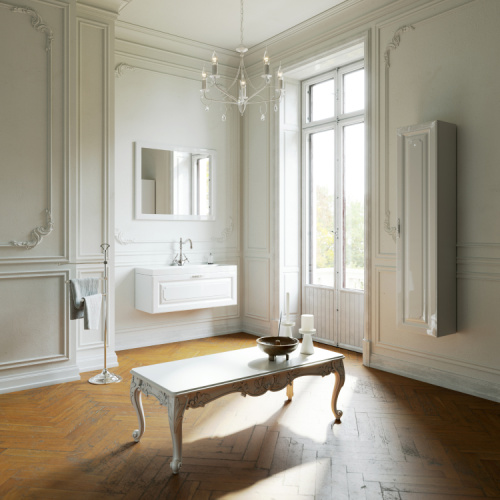 Шкаф-пенал Aqwella Y Emp.05.35/W 35х35х152 подвесной цвет белый - фото 2