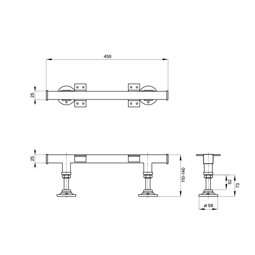 Ножки для ванны Wellsee Useful Extras 231901000 - фото 2
