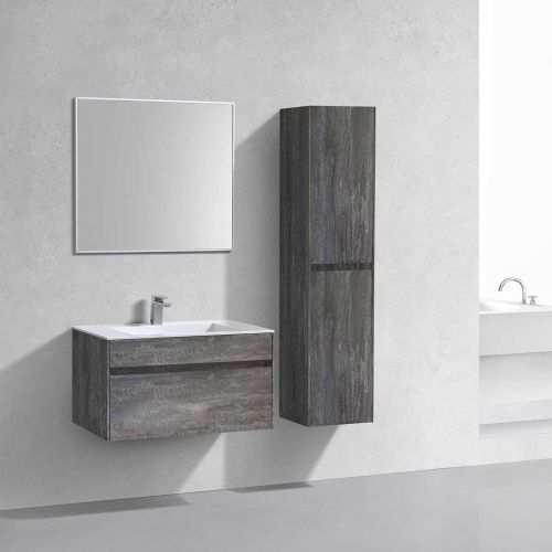Тумба под раковину Vincea Chiara VMC-2C800GS 80х50 подвесная цвет серый - фото 2