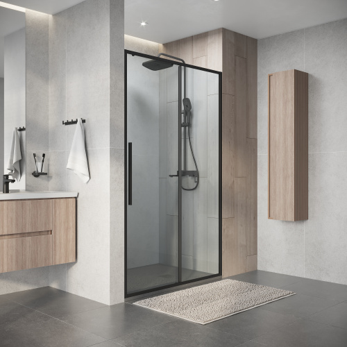 Душевая дверь Niagara Nova NG-34-11AGR 110х195 стекло прозрачное профиль графит матовый - фото 5