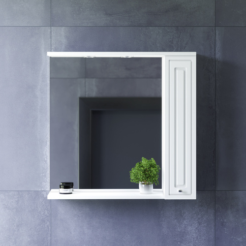 Зеркало-шкаф Damixa Palace One M41MPR0751WG 75х19х75 подвесной цвет белый глянцевый