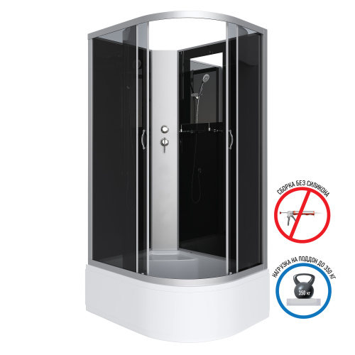 Душевая кабина Niagara Classic 25101434LBK 120х80 асимметричная без крыши ориентация левая - фото 2