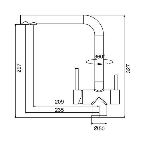 Смеситель для кухни Splenka S70 S70.61.03 на мойку золотой сатин - фото 3