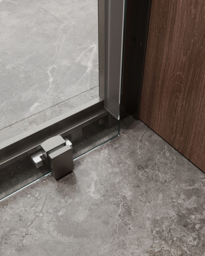 Душевая дверь Cezares MOLVENO MOLVENO-BF-1-140-C-GM-IV 140х195 стекло прозрачное профиль оружейная сталь - фото 4