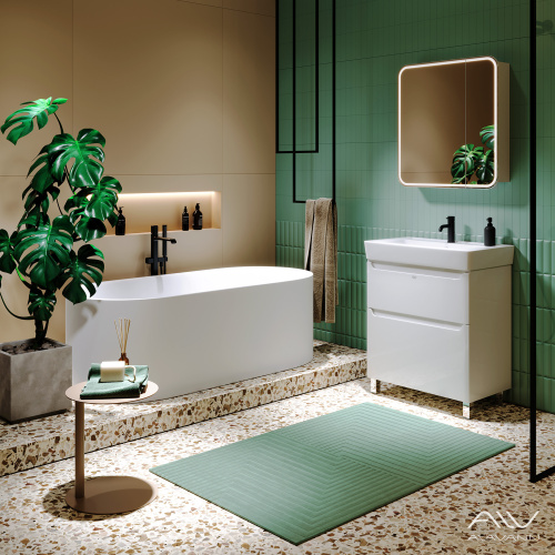 Зеркало-шкаф Alavann Lana ALV0281002 80х15х80 подвесной цвет белый - фото 4