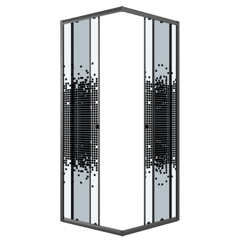Душевой уголок Niagara Eco NG-1009-14QBLACK 89х89 стекло матовое профиль черный матовый без поддона - фото 2