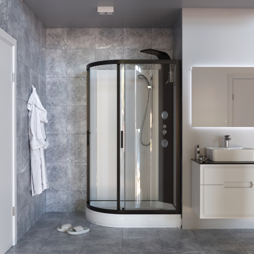 Душевая кабина Taliente TA-128CB(R) 120х80 асимметричная без крыши ориентация правая - фото 3