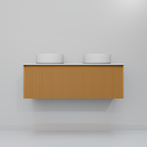 Тумба с раковиной Art Decco Elizabeth (Элизабет) AEL12W11D300 120x45x40 подвесная цвет белый дуб - фото 4