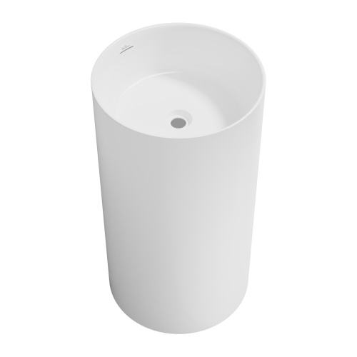 Раковина акриловая Wellsee Chalice Perfection 230611000 45х45 напольная цвет белый глянцевый без отверстий под смеситель - фото 2