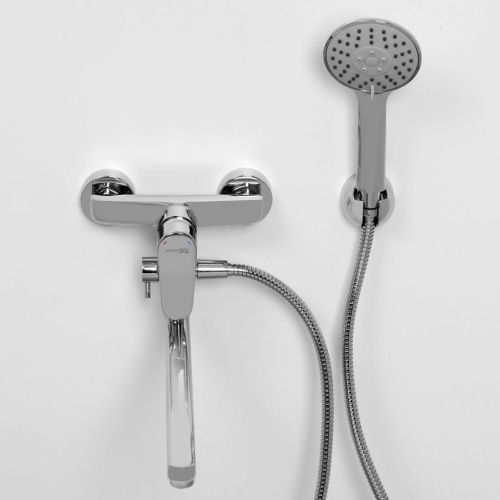 Смеситель для ванны и душа Wasserkraft Vils 5600 5602L настенный хром - фото 2