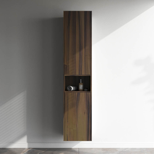 Полка Am.Pm Func M8FOH0401OF 40х35х25 подвесная цвет темное дерево - фото 4