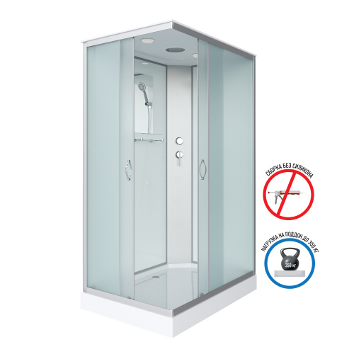 Душевая кабина Niagara Classic 431853Q 110х80 прямоугольная с крышей ориентация универсальная - фото 2