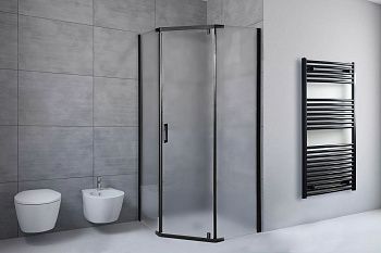 Душевой уголок Royal Bath TR RB9080TR-C-BL 90х80 стекло матовое профиль черный без поддона