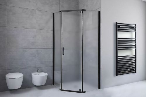 Душевой уголок Royal Bath TR RB9080TR-C-BL 90х80 стекло матовое профиль черный без поддона