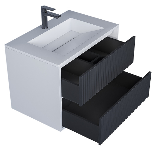 Тумба с раковиной Uperwood Next Premium 3930205163 70х45х57 цвет графит - фото 5