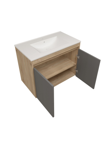 Фасад для тумбы под раковину Teymi Netta T60615 38х2х53 цвет графит - фото 3