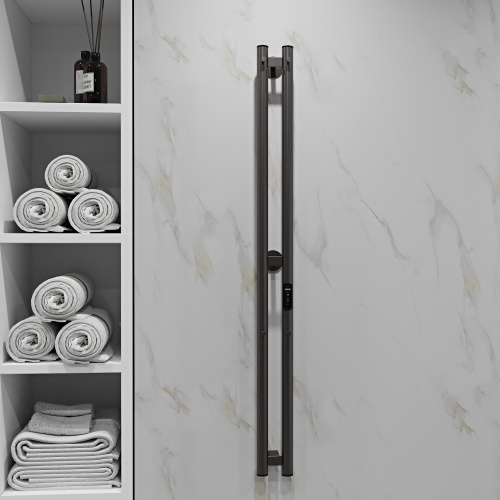 Полотенцесушитель Indigo Style LSE120-10GNSRt 10х120 электрический оружейная сталь - фото 2