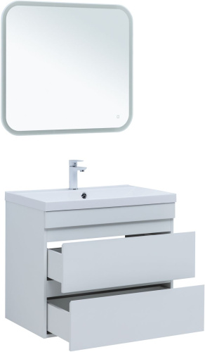 Тумба под раковину Aquanet Нота NEW 00335418 74х47х61 подвесная цвет белый - фото 4