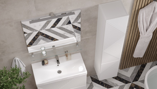 Пенал Velvex EDGE 35х29х15 pp.EDG.35 белый подвесной цвет белый - фото 4