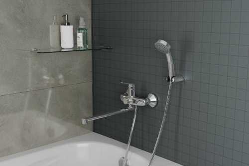 Смеситель для ванны Rush Corsica CO4240-51 настенный хром - фото 3