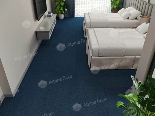 Ковровая плитка Alpine Floor Huron 402-5 Ниагара толщина 0.6 см 33 класс 500х500 - фото 5