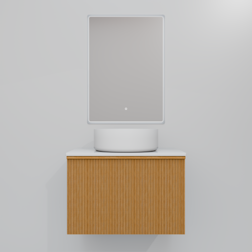 Тумба с раковиной+зеркало Art Decco Andy (Энди) AAN06W11S3M0 60x45x40 подвесная цвет белый дуб - фото 4