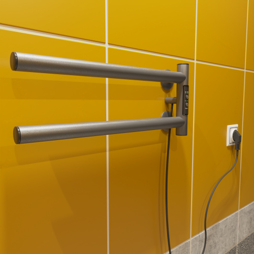 Полотенцесушитель Маргроид Cook Cook-1840-1049-7024R 41х19 электрический графитовый серый - фото 3