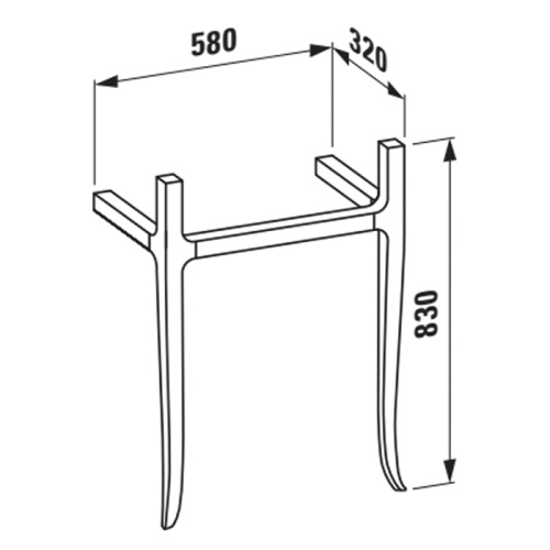 Консоль под раковину Laufen New Classic 4.0607.1.085.629.1 59х32х83 напольная цвет дерево - фото 2