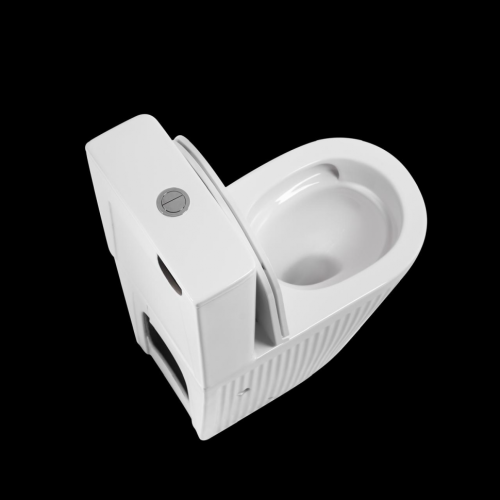 Унитаз напольный с бачком CeramaLux TR2175 белый с сиденьем микролифт смыв торнадо - фото 2