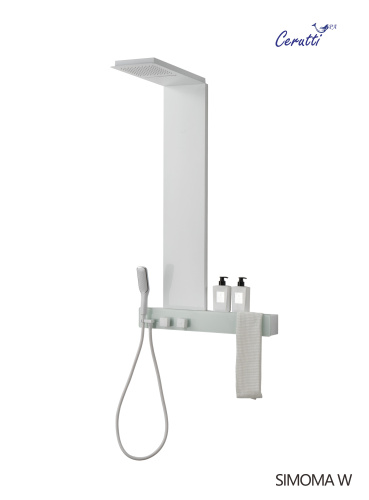 Душевая панель Cerutti SPA CT9661 прямоугольная настенная - фото 2