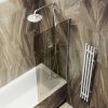 Душевая шторка на ванну Maybah Glass MGV-69-5ш 70х140 стекло тонированное профиль хром ориентация универсальная